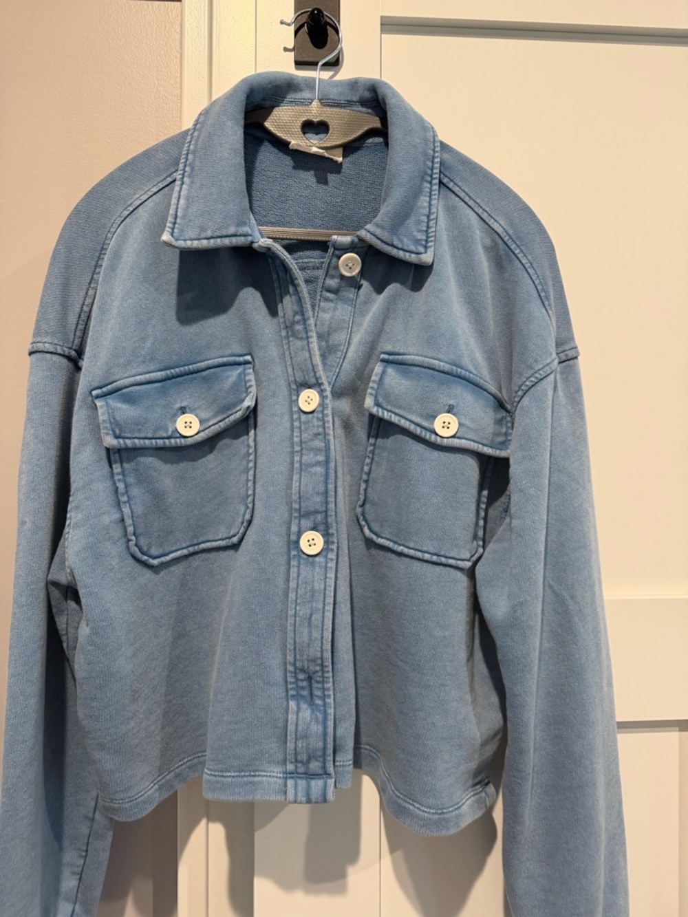 Lou and Grey by LOFT Blue Women's Button-Front Jacket